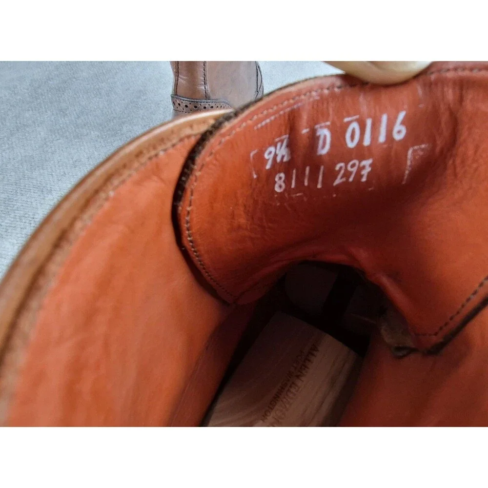 Allen Edmonds Dalton Boots Men Sz 9.5D Brown Wingtip Handmade in USA Shoe Tree